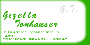 gizella tonhauser business card